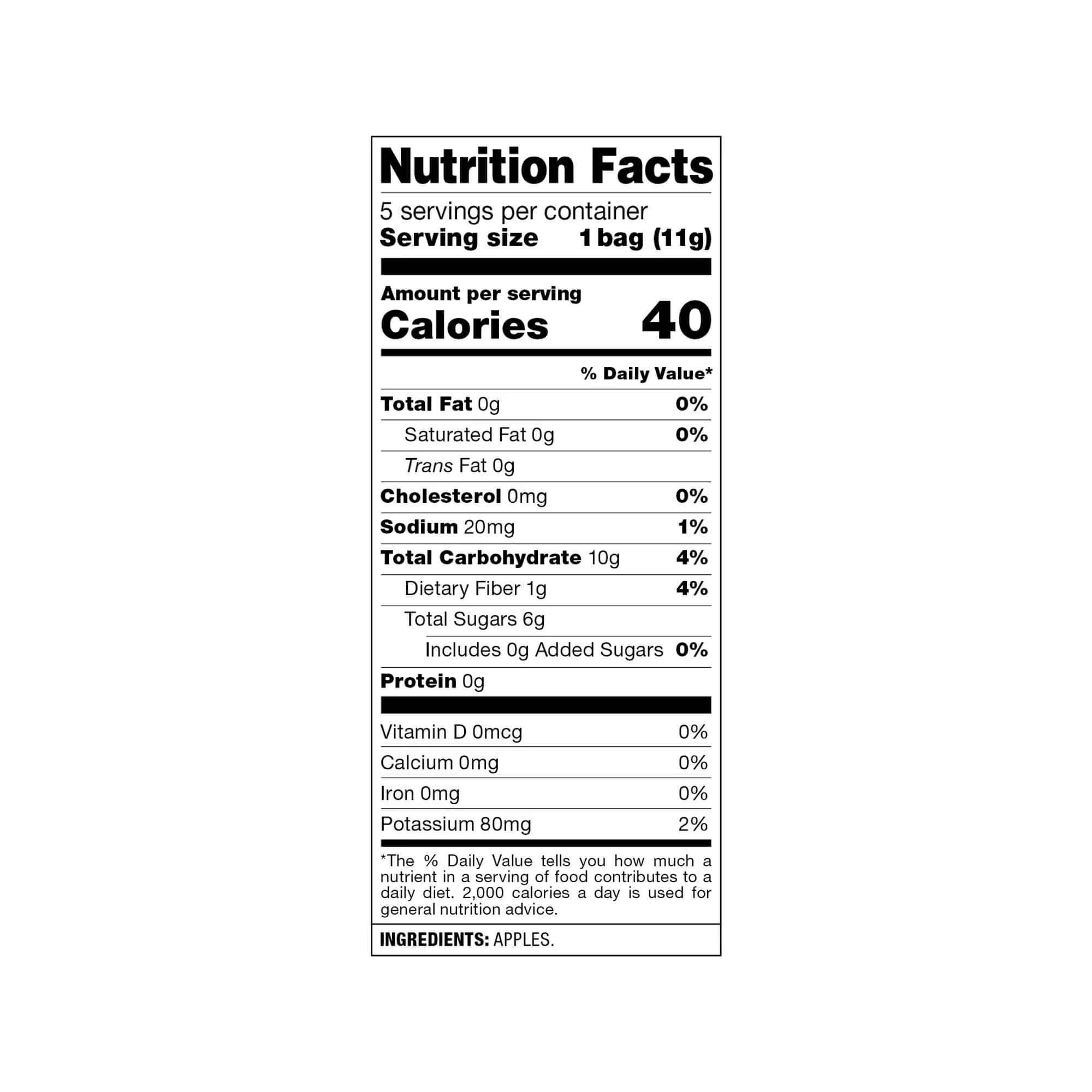 Harvest Snaps Kids Crispy Apples 1.95 oz. (5ct.) Bag (SAMPLE) - Image 3